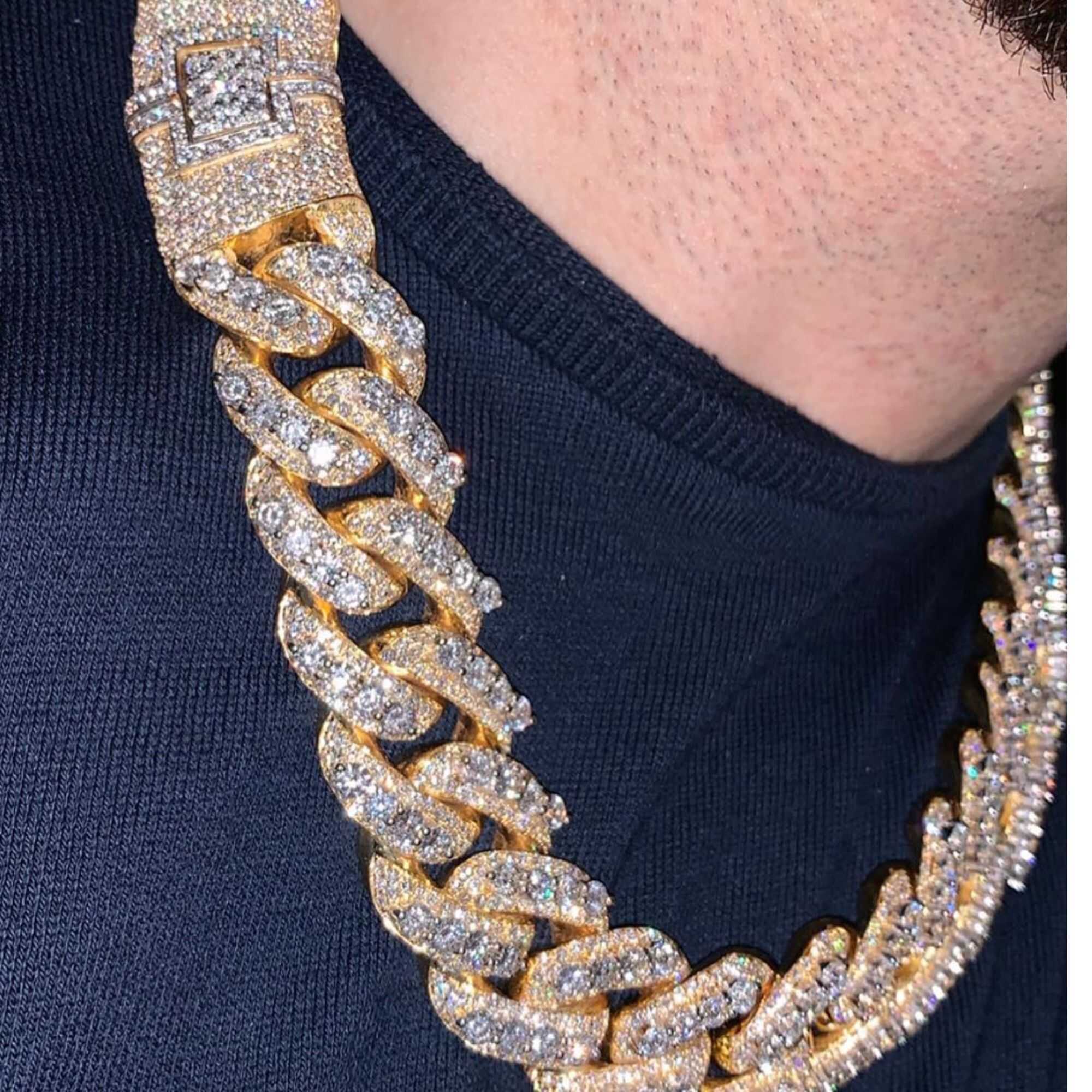 Luxury Moissanite Diamond Iced Out Cuban Link Chain for Men & Women 3 Personalized Diamond Chain
