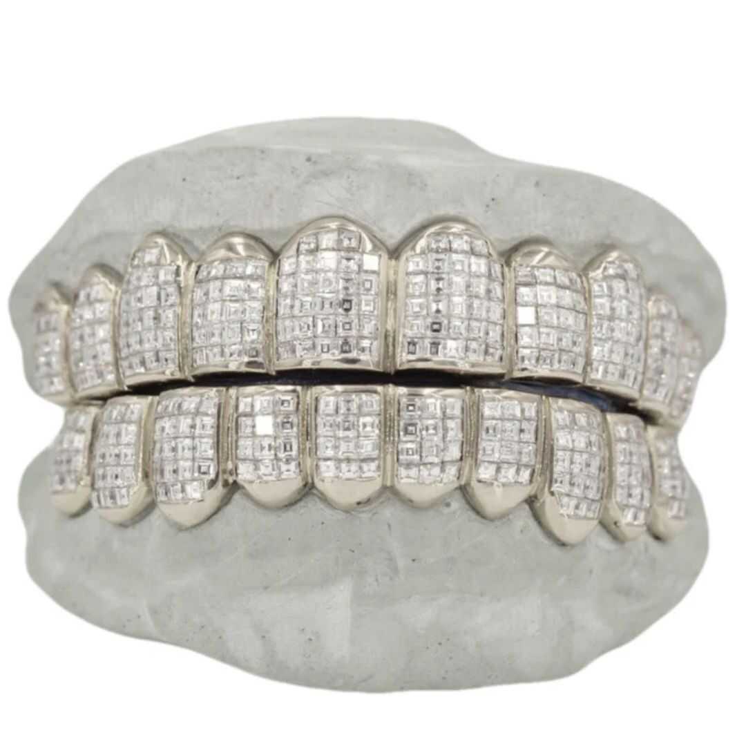Moissanite Radiant Cut Teeth Grillz – High-End Shine & Realistic Spark 1 Diamond Grillz On Teeth