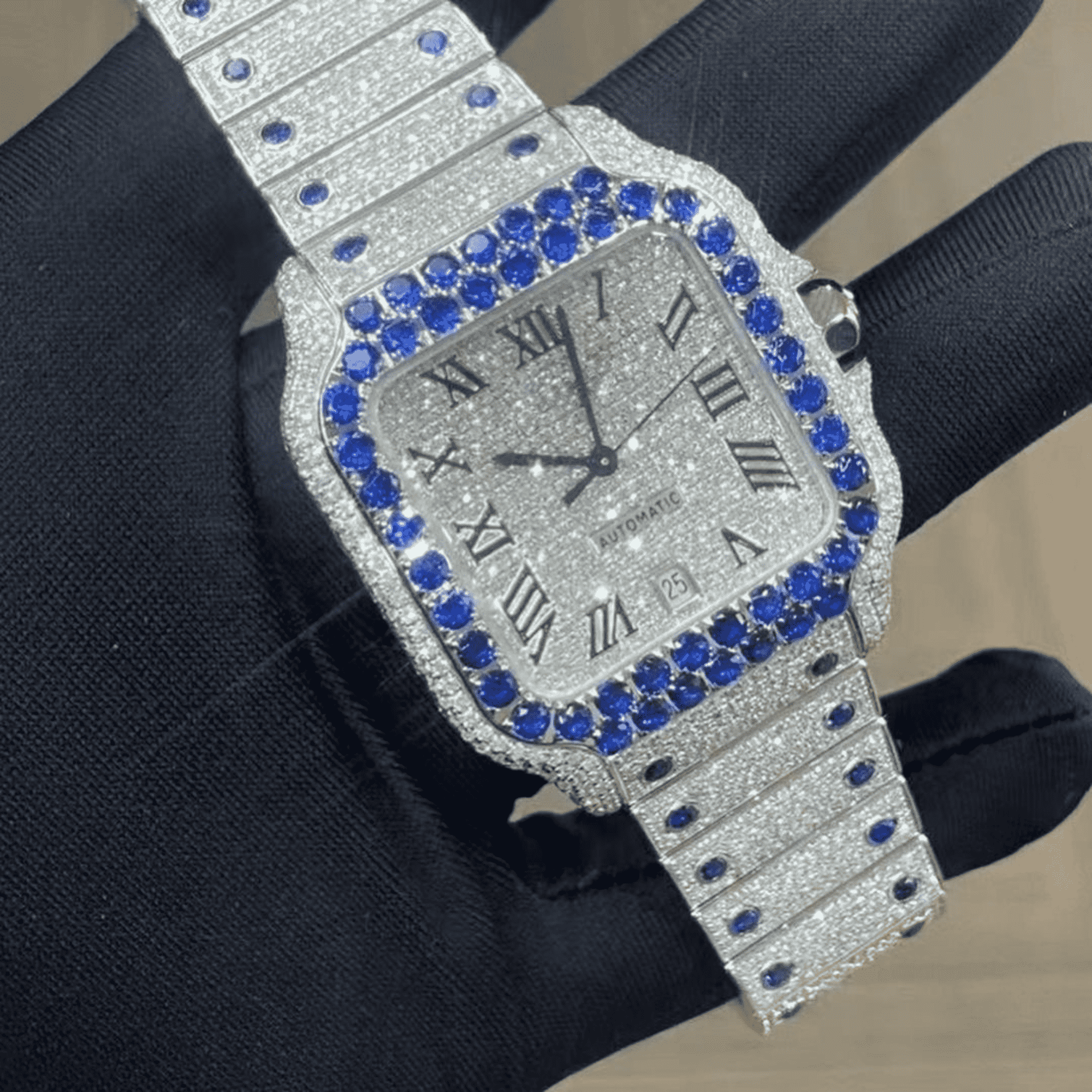 Stainless Steel Bust Down Luxury Watch for Gift 1 Stainless Steel Bust Down Luxury Watch for Gift