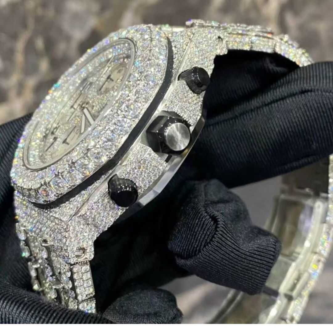 Iced Out Bust Down Moissanite Watch for Stylish Look 3 Iced Out Bust Down Moissanite Watch for Stylish Look - Image 3