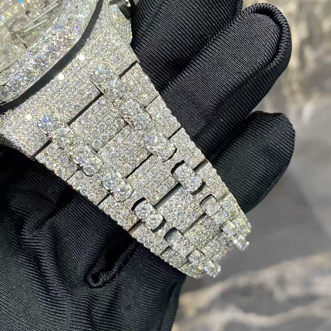 Iced Out Bust Down Moissanite Watch for Stylish Look 2 Iced Out Bust Down Moissanite Watch for Stylish Look - Image 2