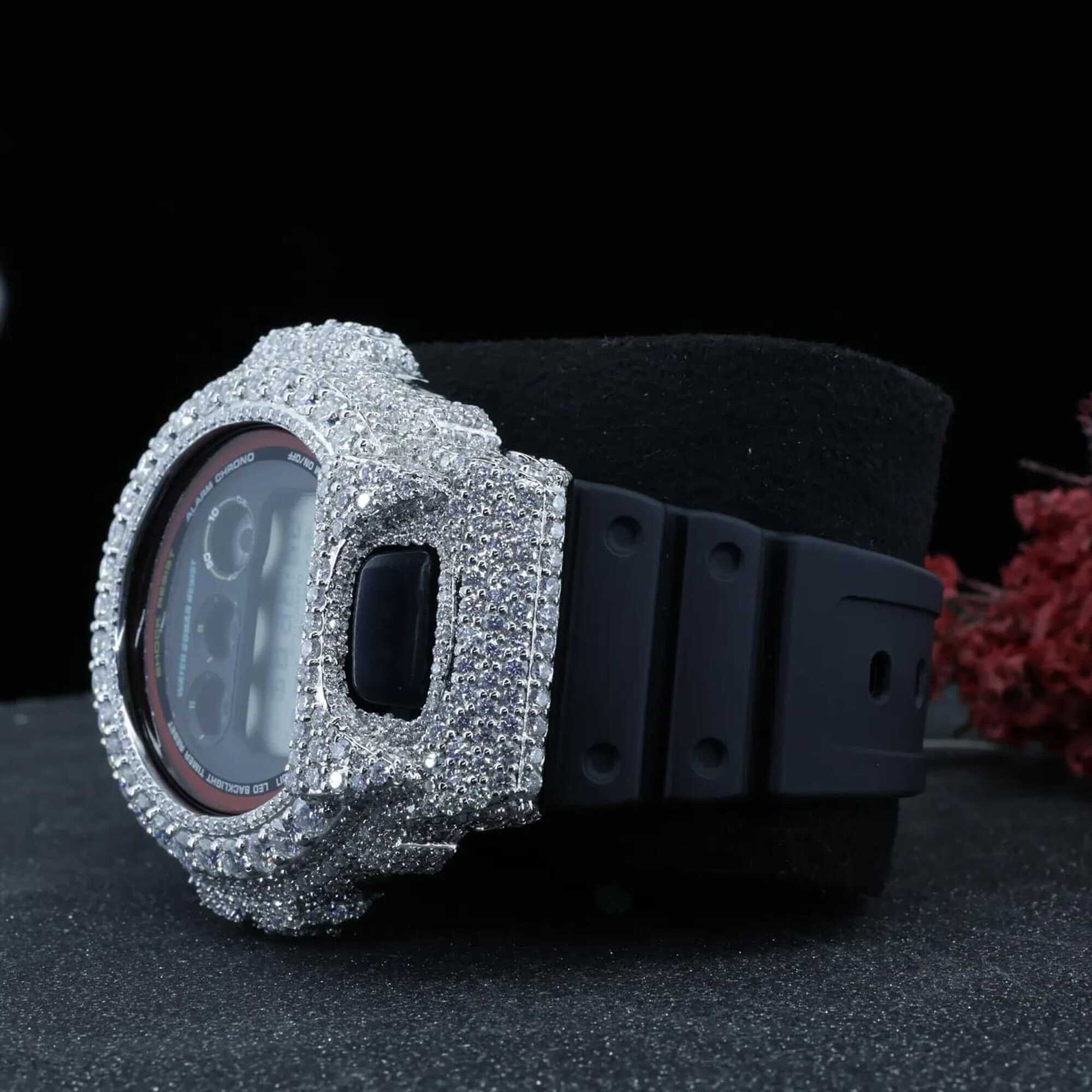 IcedJewelz VVS1 Moissanite Custom Digital Sport Watch – "The Glacier" Edition 5 IcedJewelz VVS1 Moissanite Custom Digital Sport Watch – "The Glacier" Edition - Image 5