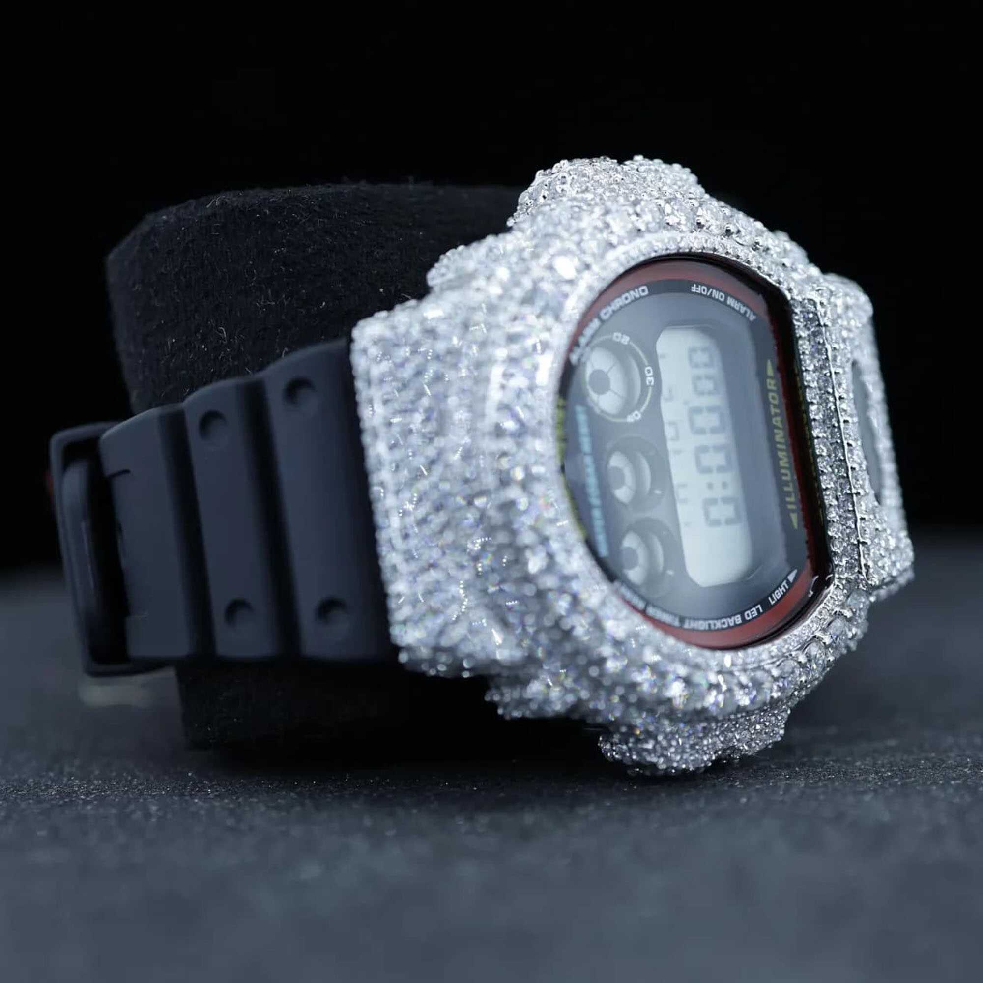IcedJewelz VVS1 Moissanite Custom Digital Sport Watch – "The Glacier" Edition 4 IcedJewelz VVS1 Moissanite Custom Digital Sport Watch – "The Glacier" Edition - Image 4