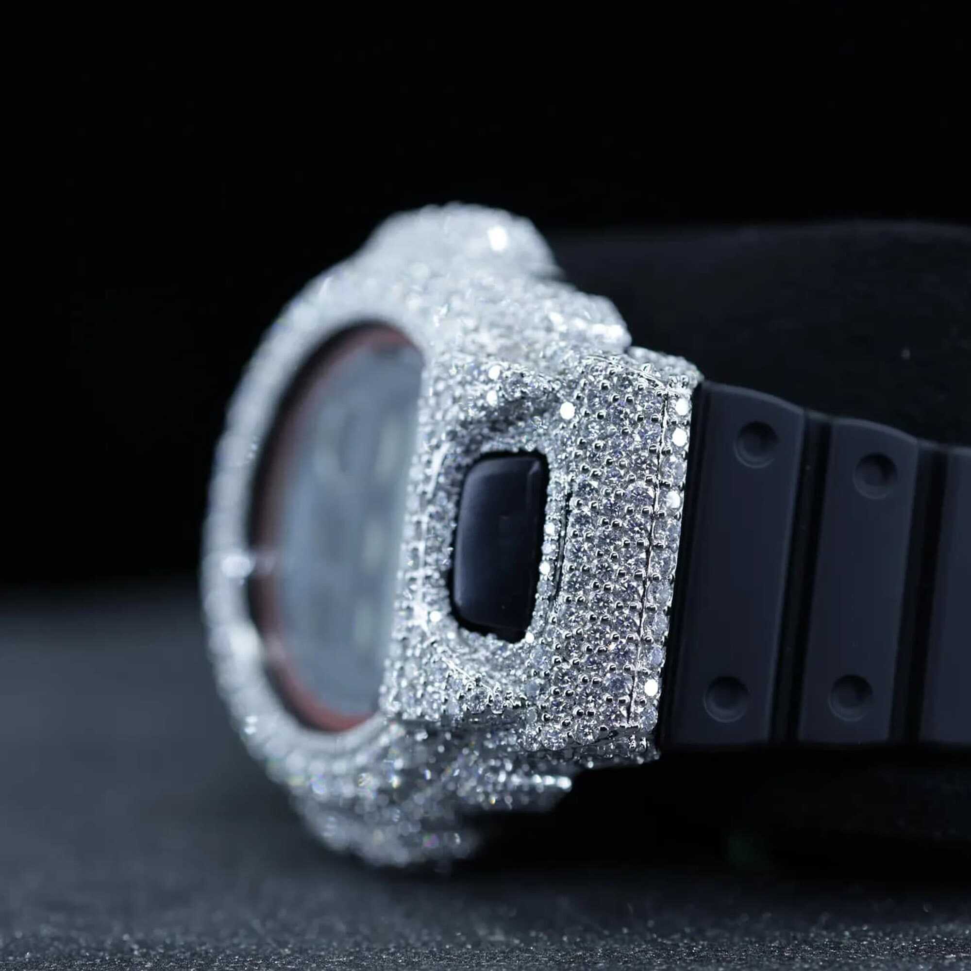 IcedJewelz VVS1 Moissanite Custom Digital Sport Watch – "The Glacier" Edition 3 IcedJewelz VVS1 Moissanite Custom Digital Sport Watch – "The Glacier" Edition - Image 3