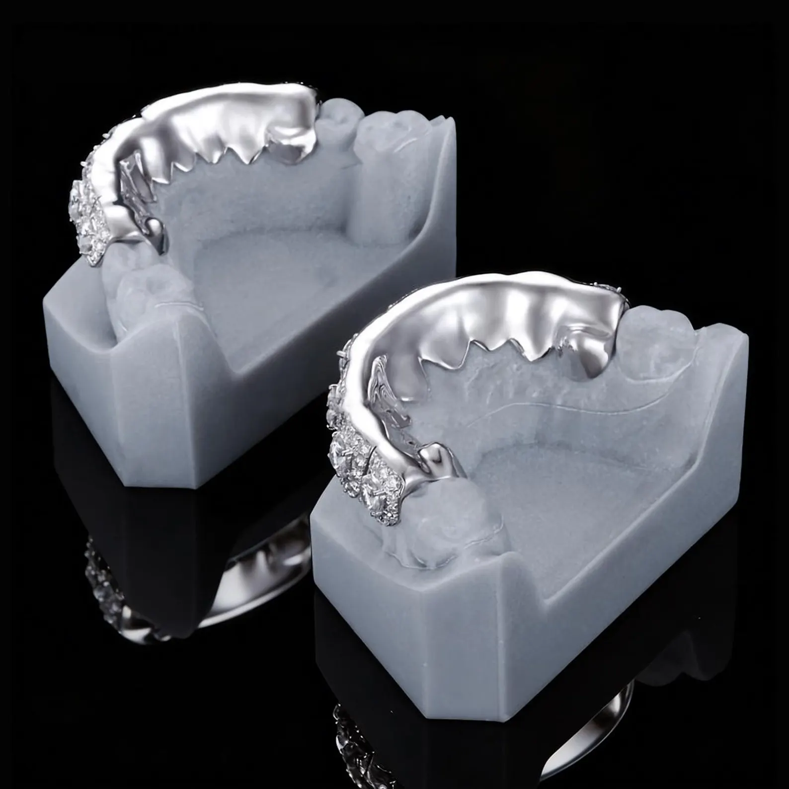 Custom Personalized Moissanite Diamond Grillz – S925 Honeycomb Edition 2 icedout teeth grillz 4