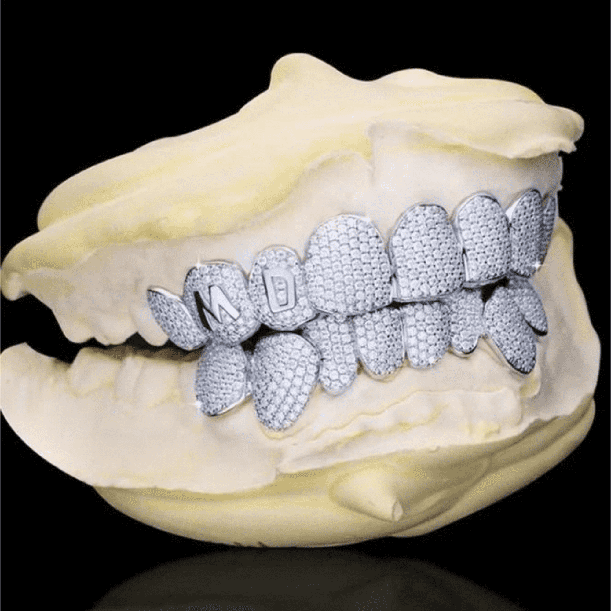 925 Silver Iced Out Teeth Grillz – Smooth Finish & High Shine - Image 3