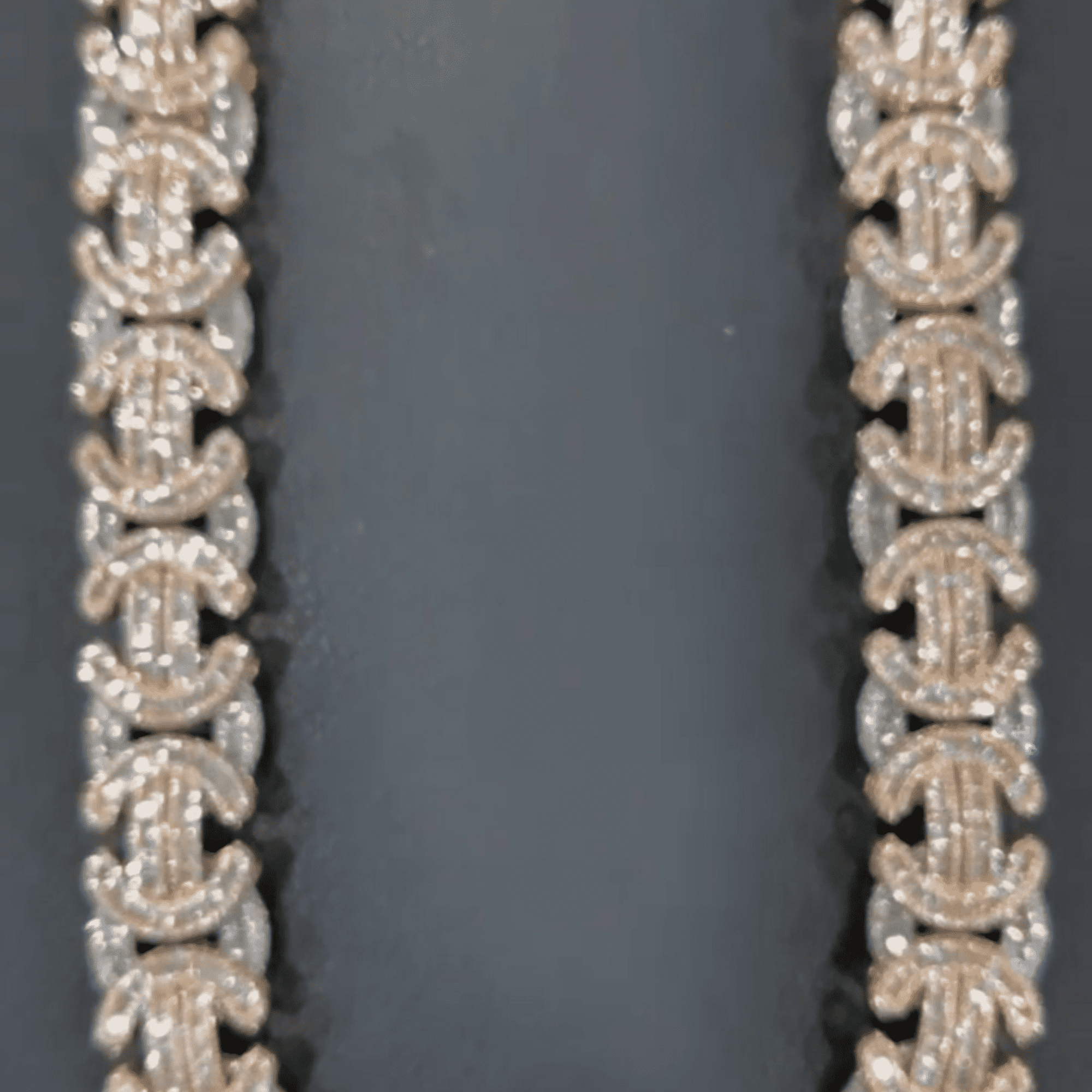 20mm Men’s Moissanite Chains Silver Diamond Finish Iced Out Cuban Link Chain - Image 2