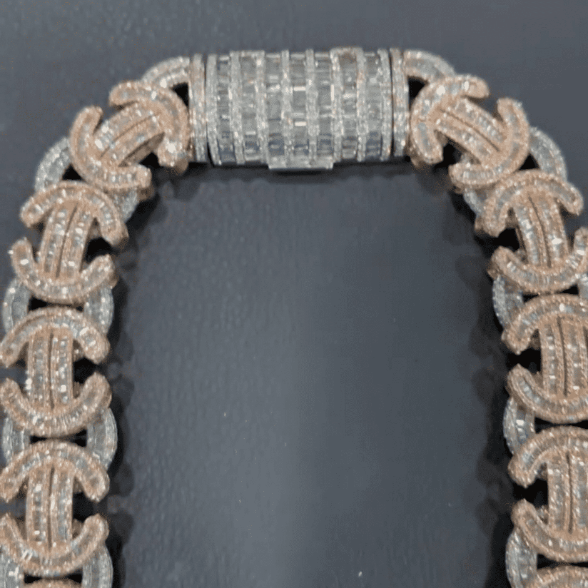 20mm Men’s Moissanite Chains Silver Diamond Finish Iced Out Cuban Link Chain - Image 3