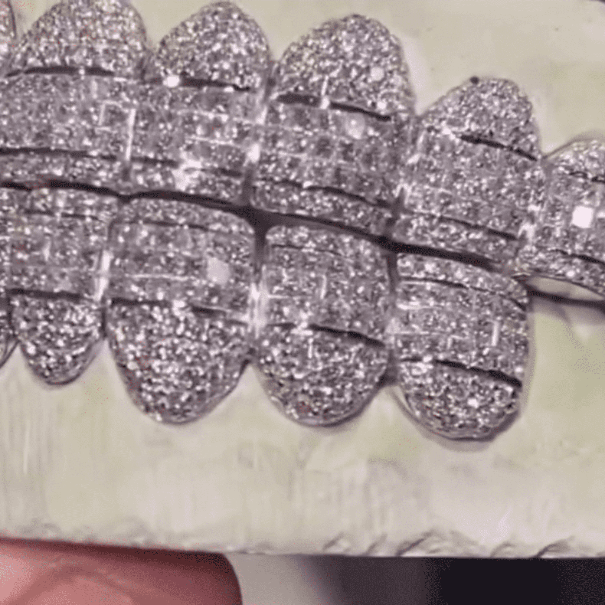 Double Row Iced Out Teeth Grillz – Maximum Shine Custom Fit Mouthpiece - Image 5