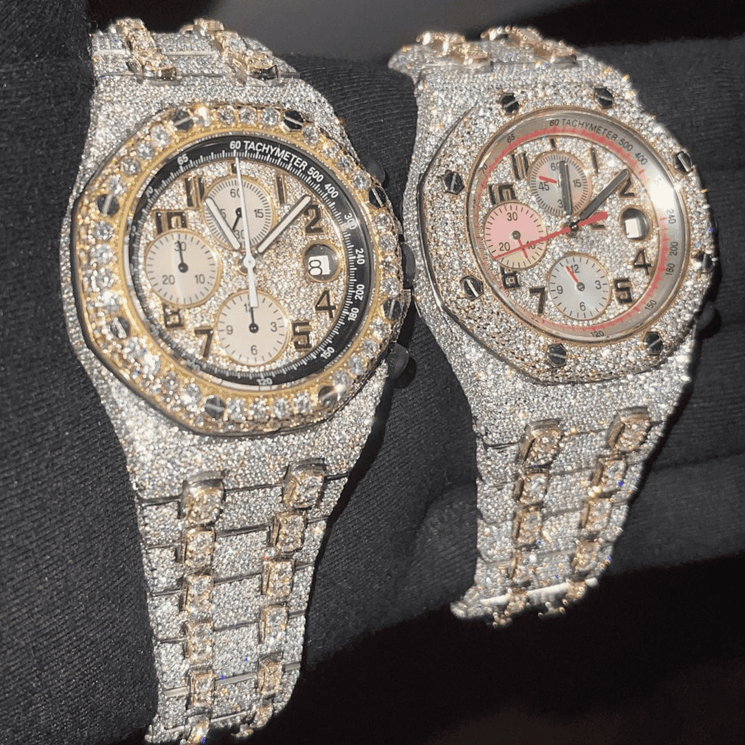 Style Iced Out Diamond VVS Moissanite Watch