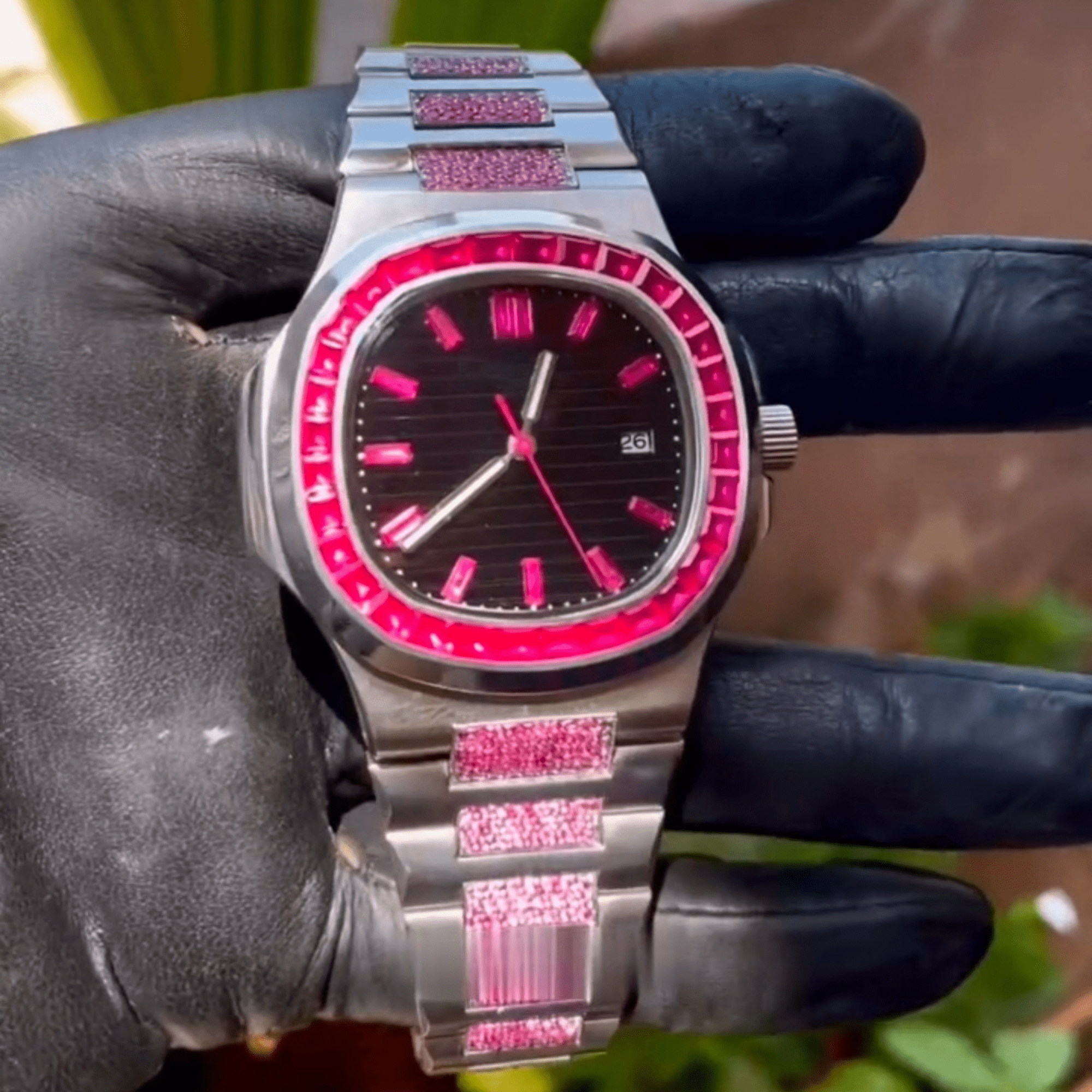 Stylish Bust Down Moissanite Watch With Iced Out Design - Image 5