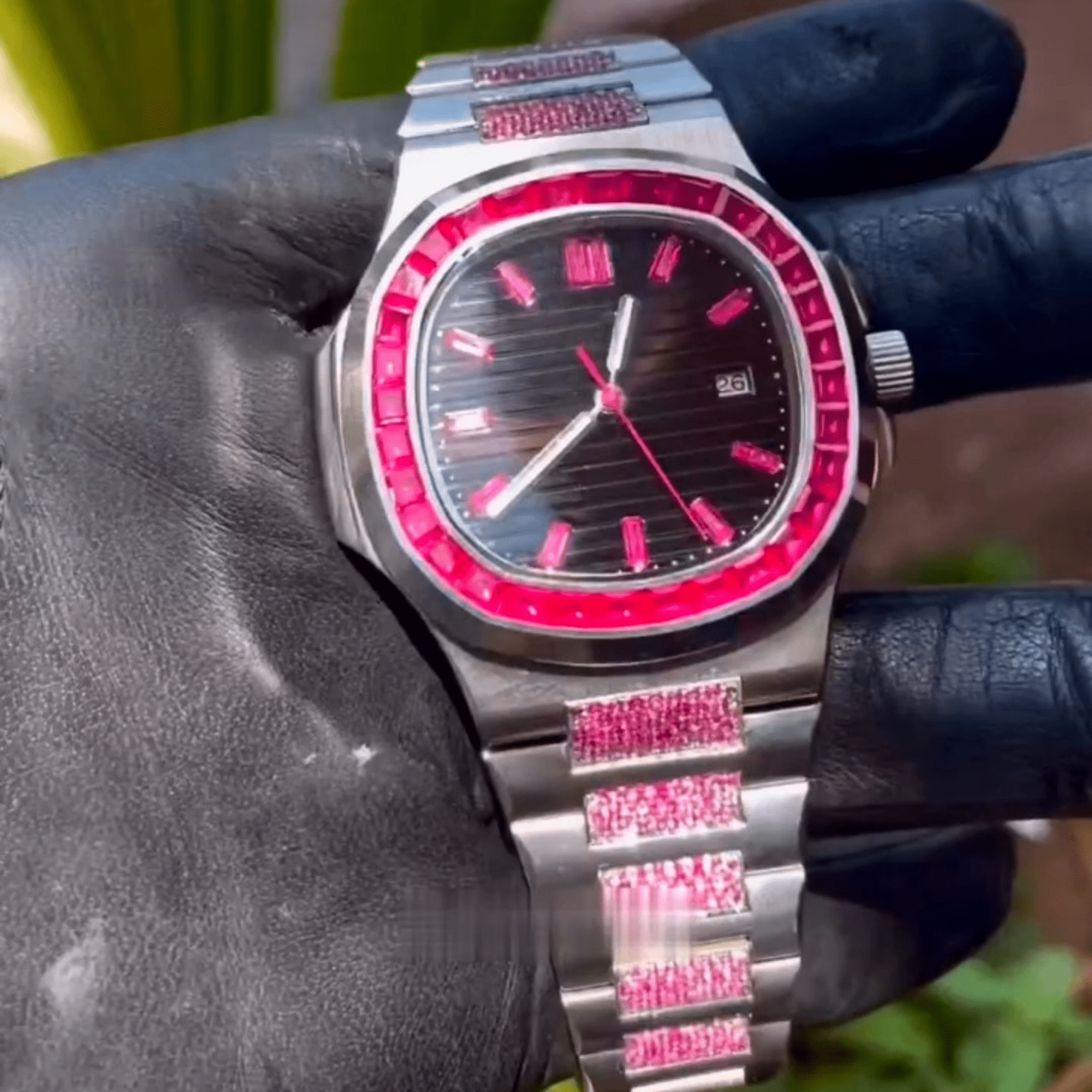 Stylish Bust Down Moissanite Watch With Iced Out Design - Image 6