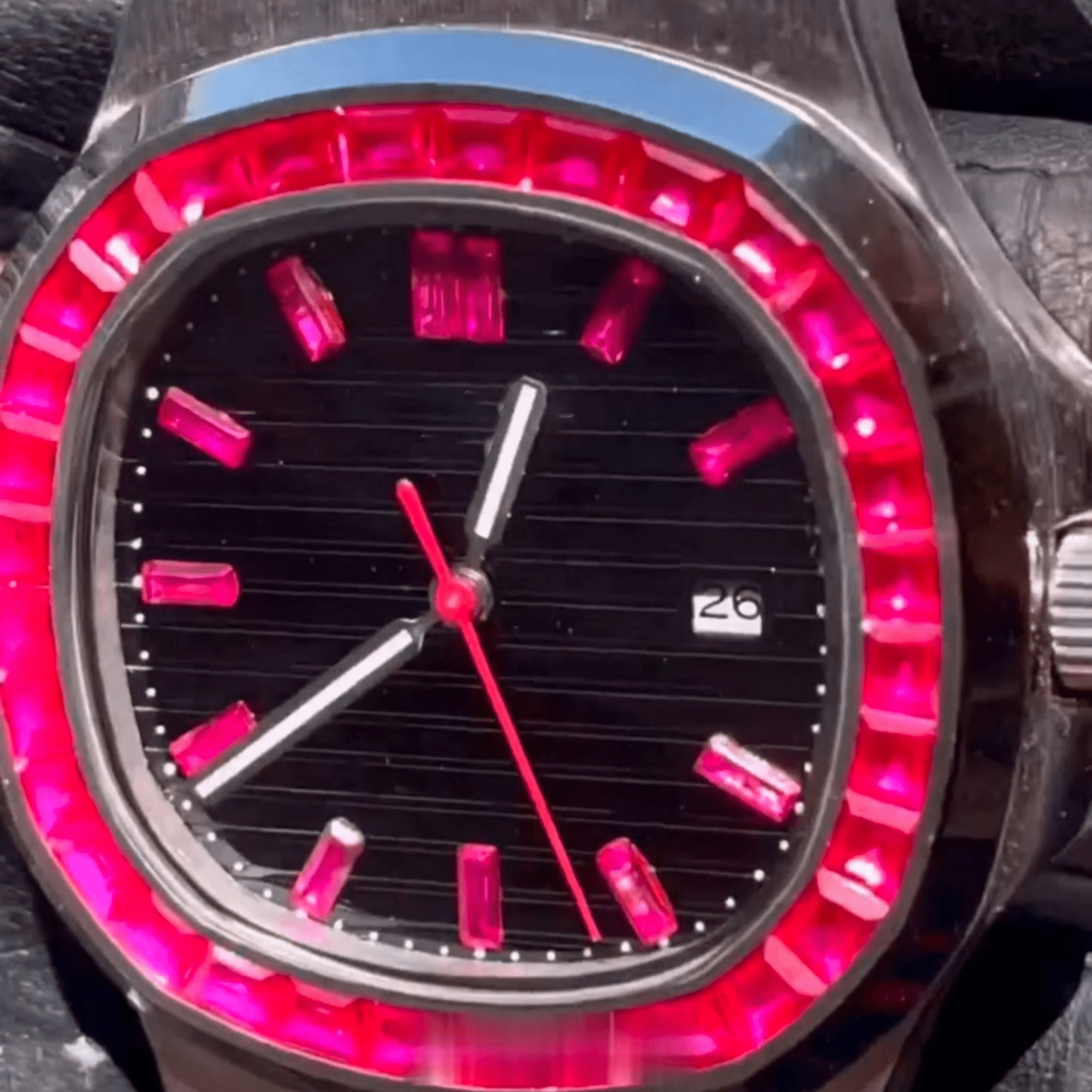 Stylish Bust Down Moissanite Watch With Iced Out Design - Image 4