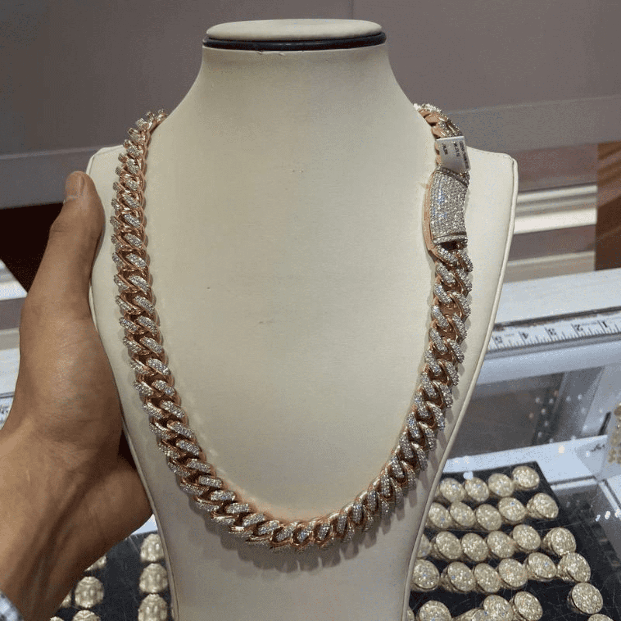 16mm Mens Silver Cuban Link Chain