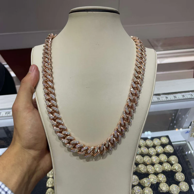 16mm Mens Silver Cuban Link Chain