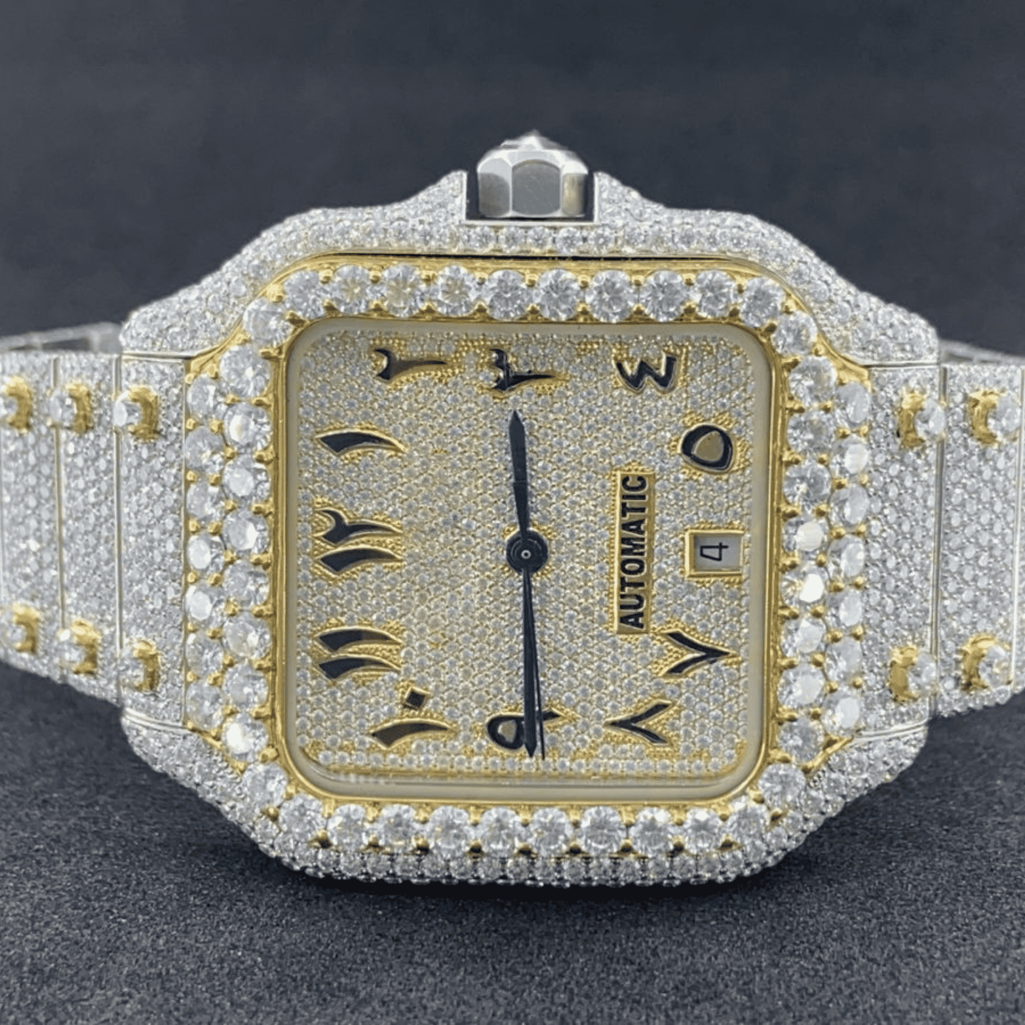 Men’s 44mm Iced Out 14K White Gold Watch 2 Men’s 44mm Iced Out 14K White Gold Watch - Image 2