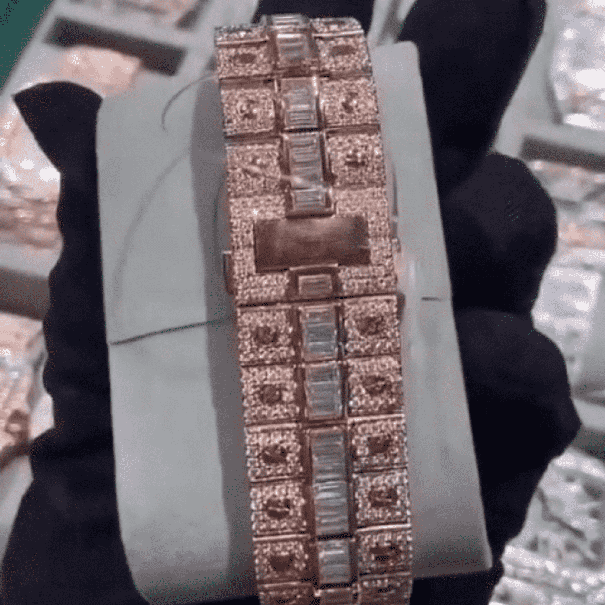 Bust Down Moissanite Watch Fully Iced Out 3 Bust Down Moissanite Watch Fully Iced Out - Image 3