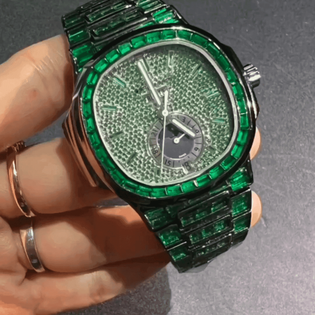 Iced Out Moissanite Diamond Style Watch 1 Iced Out Moissanite Diamond Style Watch