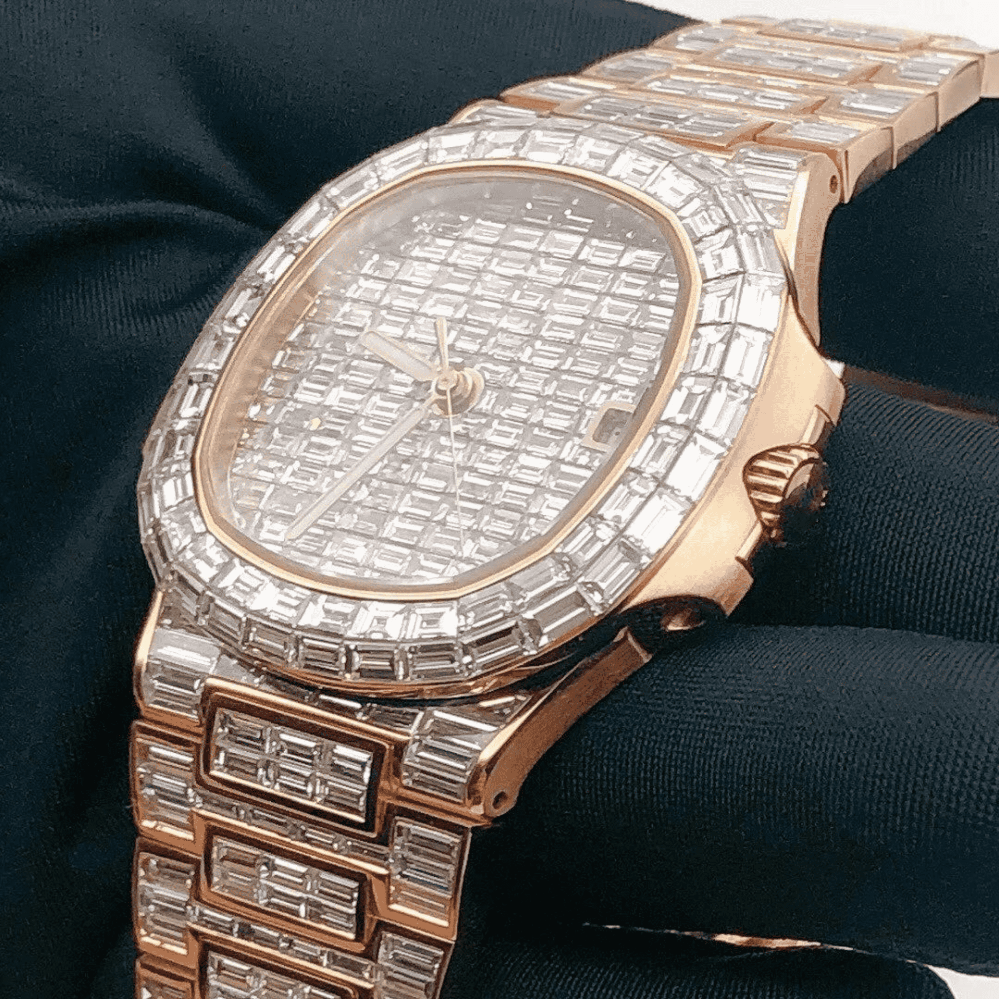 Classic Bust Down Moissanite Automatic Watch 5 Classic Bust Down Moissanite Automatic Watch - Image 5