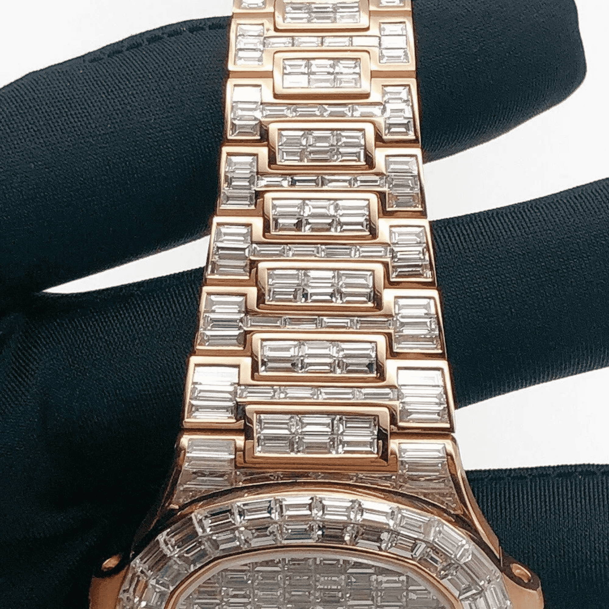 Classic Bust Down Moissanite Automatic Watch 4 Classic Bust Down Moissanite Automatic Watch - Image 4