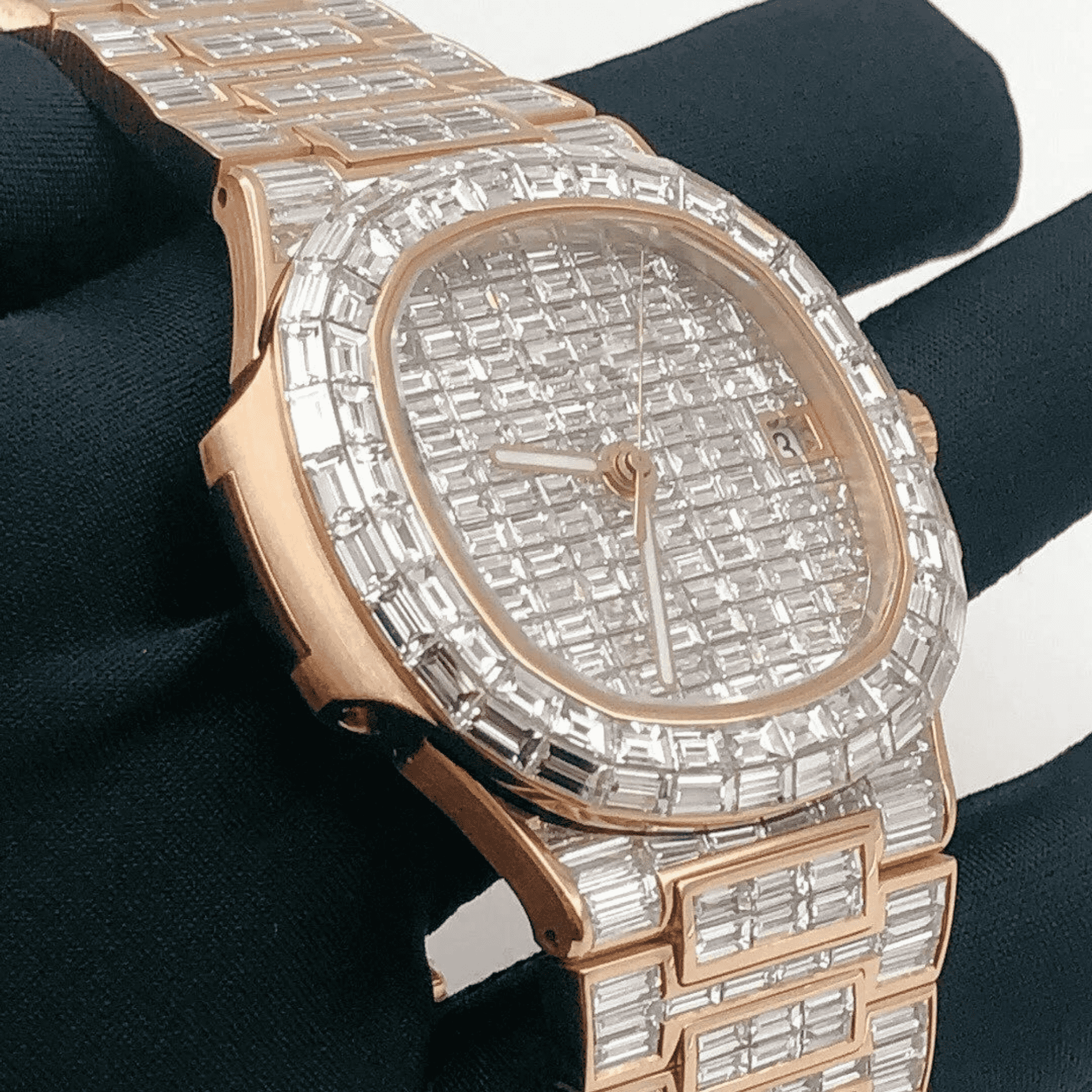 Classic Bust Down Moissanite Automatic Watch 2 Classic Bust Down Moissanite Automatic Watch - Image 2