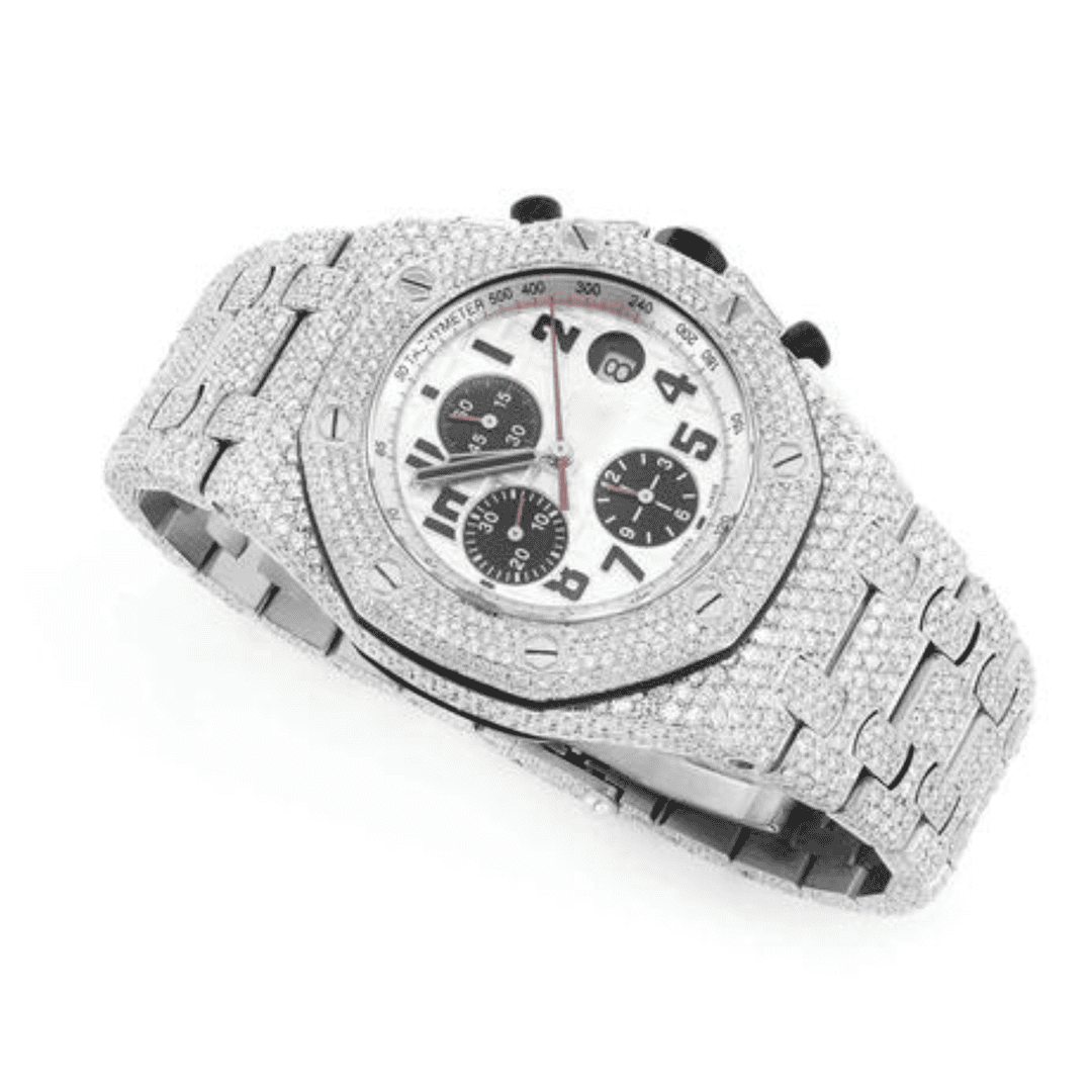 Moissanite Men's Iced Out Timepiece Watch 2 Moissanite Men's Iced Out Timepiece Watch - Image 2
