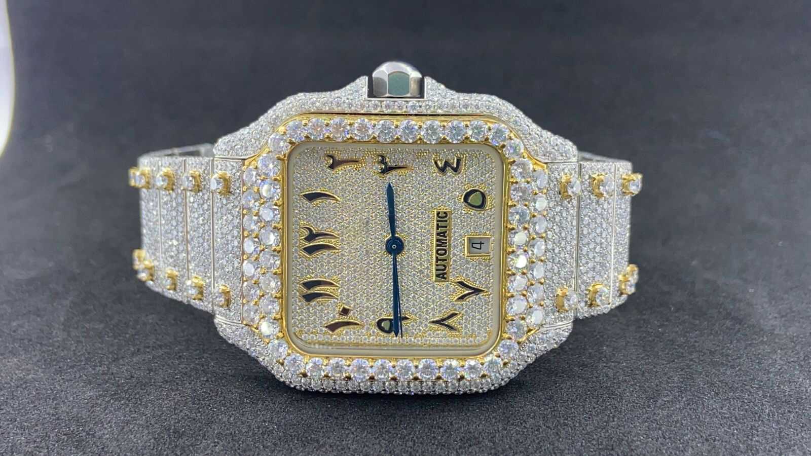 Men’s 44mm Iced Out 14K White Gold Watch 1 Men’s 44mm Iced Out 14K White Gold Watch