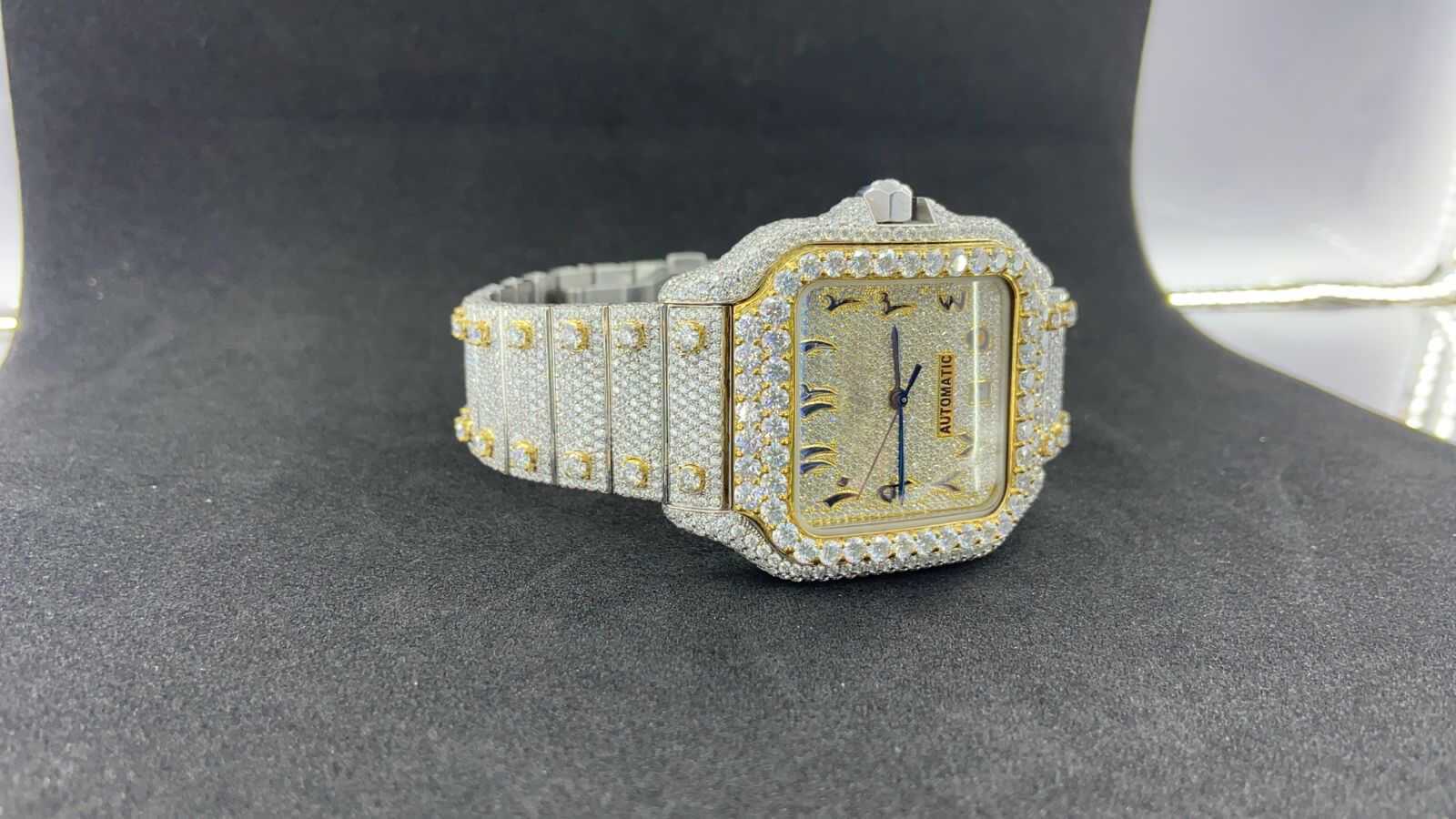 Men’s 44mm Iced Out 14K White Gold Watch 3 Men’s 44mm Iced Out 14K White Gold Watch - Image 3
