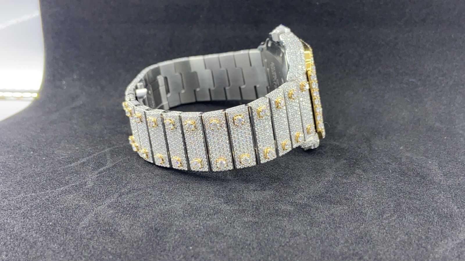 Men’s 44mm Iced Out 14K White Gold Watch 5 Men’s 44mm Iced Out 14K White Gold Watch - Image 5