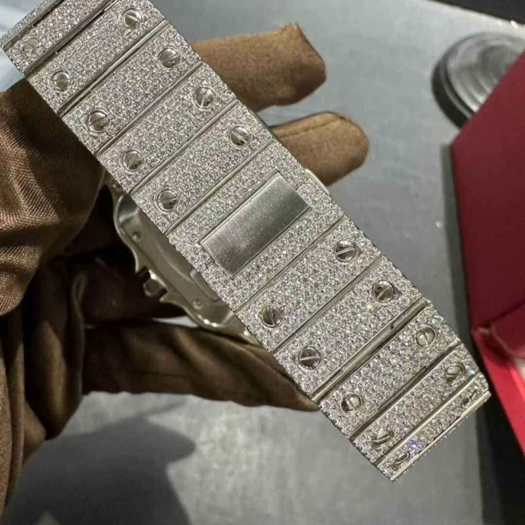 Custom Arabic Dial Square Case Bust Down Watch – VVS Moissanite Flooded Automatic Style 2 Custom Arabic Dial Square Case Bust Down Watch – VVS Moissanite Flooded Automatic Style - Image 2