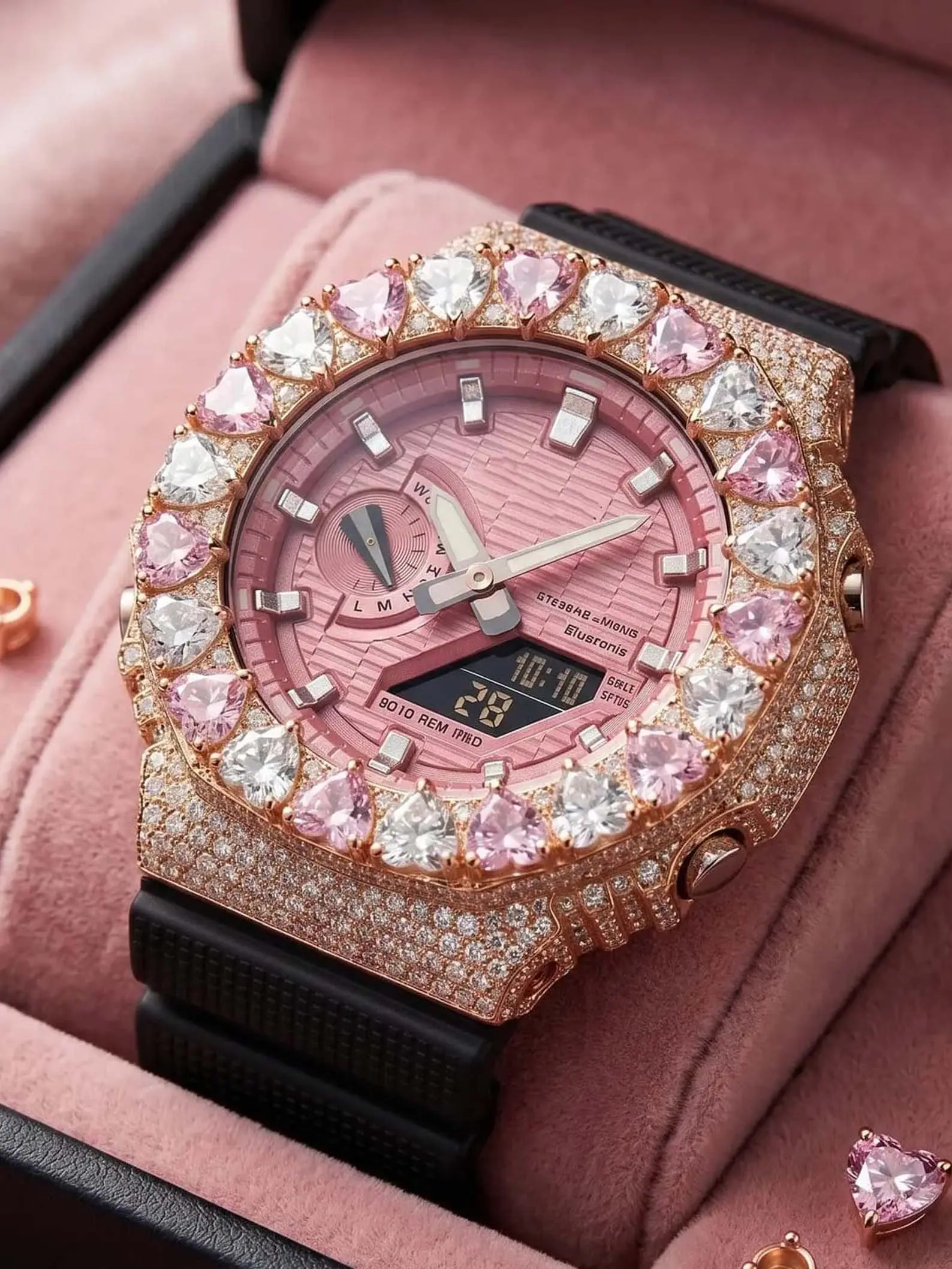 IcedJewelz "Pink Diamond" VVS1 Moissanite Custom Digital – Rose Gold Edition 1 IcedJewelz "Pink Diamond" VVS1 Moissanite Custom Digital – Rose Gold Edition